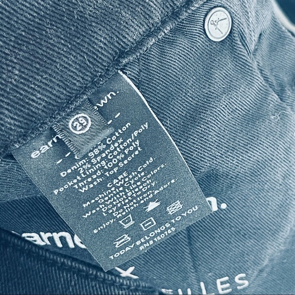 EARNEST SEWN Jeans x Avec les filles high waist kick crop black - Picture 7 of 9